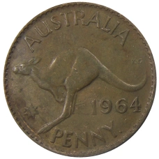 Монета 1 пенни 1964 года Австралия (аверс)