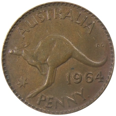 Монета 1 пенни 1964 года Австралия (аверс)
