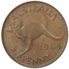 Монета 1 пенни 1964 года Австралия (аверс)