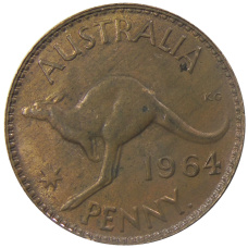 Монета 1 пенни 1964 года Австралия (аверс)