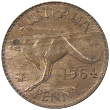 Монета 1 пенни 1964 года Австралия (аверс)