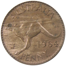 Монета 1 пенни 1964 года Австралия (аверс)