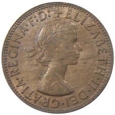 Монета 1 пенни 1964 года Австралия (реверс)