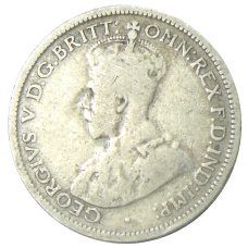 Монета 6 пенсов 1926 года Австралия (реверс)