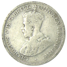 Монета 6 пенсов 1926 года Австралия (реверс)