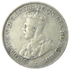 Монета 6 пенсов 1936 года Австралия (реверс)