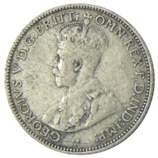 Монета 6 пенсов 1936 года Австралия (реверс)