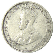 Монета 6 пенсов 1936 года Австралия (реверс)