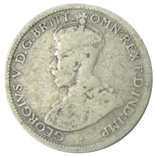 Монета 6 пенсов 1925 года Австралия (реверс)