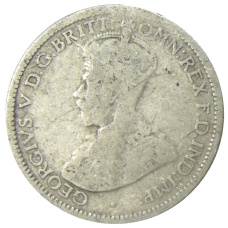 Монета 6 пенсов 1925 года Австралия (реверс)
