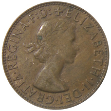 Монета 1 пенни 1960 года Австралия (реверс)