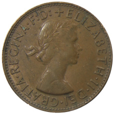 Монета 1 пенни 1960 года Австралия (реверс)