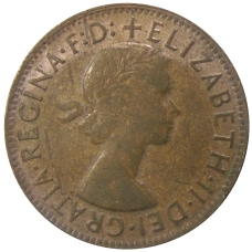 Монета 1 пенни 1963 года Австралия (реверс)