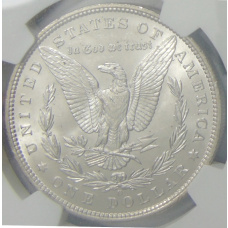 Монета 1 доллар 1885 года О США «Доллар Моргана» (в слабе NGC MS 63) (реверс)