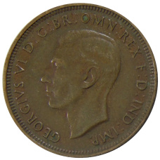 Монета 1/2 пенни 1938 года Австралия (реверс)