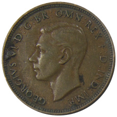 Монета 1/2 пенни 1938 года Австралия (реверс)
