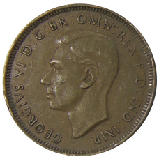 Монета 1/2 пенни 1938 года Австралия (реверс)