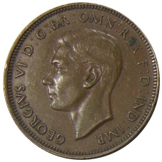 Монета 1/2 пенни 1938 года Австралия (реверс)