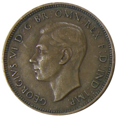 Монета 1/2 пенни 1938 года Австралия (реверс)