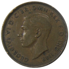 Монета 1/2 пенни 1938 года Австралия (реверс)