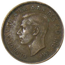 Монета 1/2 пенни 1938 года Австралия (реверс)