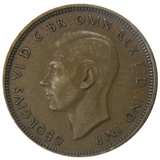 Монета 1/2 пенни 1938 года Австралия (реверс)