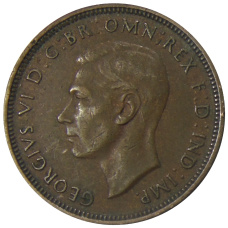 Монета 1/2 пенни 1938 года Австралия (реверс)