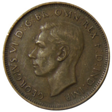 Монета 1/2 пенни 1938 года Австралия (реверс)