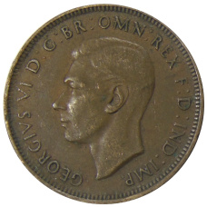 Монета 1/2 пенни 1938 года Австралия (реверс)
