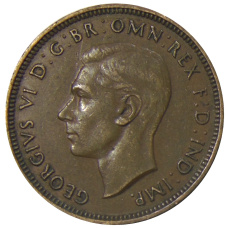 Монета 1/2 пенни 1938 года Австралия (реверс)