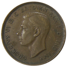 Монета 1/2 пенни 1938 года Австралия (реверс)