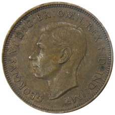 Монета 1/2 пенни 1938 года Австралия (реверс)