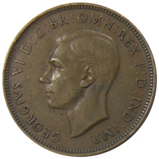 Монета 1/2 пенни 1938 года Австралия (реверс)