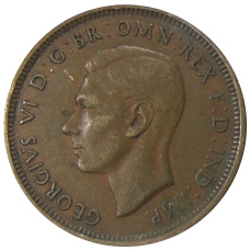 Монета 1/2 пенни 1938 года Австралия (реверс)