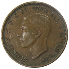 Монета 1/2 пенни 1938 года Австралия (реверс)