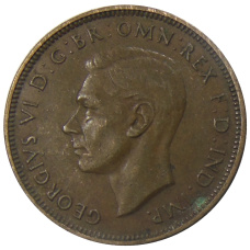 Монета 1/2 пенни 1938 года Австралия (реверс)