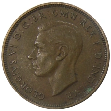 Монета 1/2 пенни 1938 года Австралия (реверс)