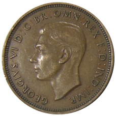 Монета 1/2 пенни 1938 года Австралия (реверс)