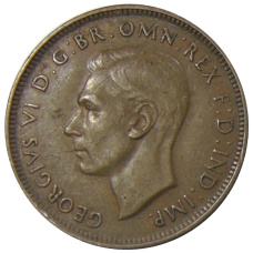 Монета 1/2 пенни 1938 года Австралия (реверс)