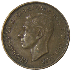 Монета 1/2 пенни 1938 года Австралия (реверс)