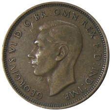 Монета 1/2 пенни 1938 года Австралия (реверс)