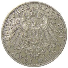 Монета 2 марки 1904 года J Германия (Бремен) (реверс)