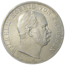 Монета 1 союзный талер 1867 года A Германские государства — Пруссия (аверс)