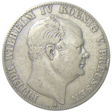 Монета 1 талер 1857 года A Германские государства — Пруссия («Горный талер») (аверс)