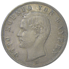 Монета 2 марки 1904 года D Германия (Бавария) (аверс)