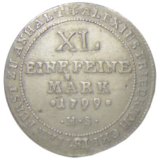 Монета 1/3 талера 1799 года Германские государства — Ангальт-Бернбург (аверс)