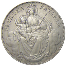 Монета 1 талер 1870 года Германские государства — Бавария (аверс)