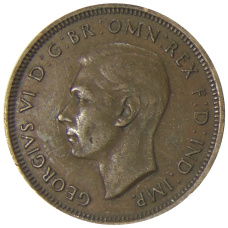 Монета 1/2 пенни 1938 года Австралия (реверс)