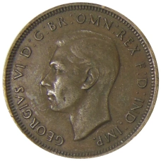 Монета 1/2 пенни 1938 года Австралия (реверс)