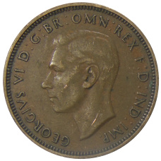 Монета 1/2 пенни 1938 года Австралия (реверс)